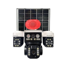 Avenir Av-s463 4g Sim Kartlı Beyaz 3 Kameralı 6mp Güneş Panelli Solar Ptz Kamera
