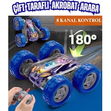 2.4 Ghz Uzaktan Kumandalı Çift Taraflı Led Işıklı Şarjlı Akrobat Rc Araba Takla Atan Akrobat Araç