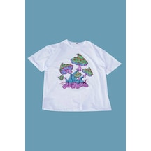 Startmore Mushroom Oversize Tişört Beyaz