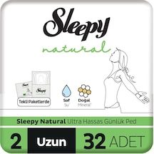 Sleepy Natural Ultra Hassas Günlük Ped Uzun 32 Adet