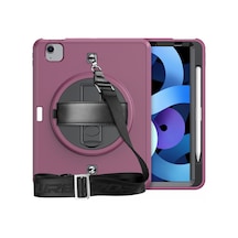 İpad  Uyumlu  Pro 11 2020 Kılıf Strap-c Otterbox Tablet Kapak - Mürdüm Arka Kapak