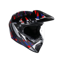 Agv Kask/ Ax9 Mplk Steppa Carbon/red/blue Renkli