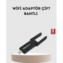Mey İthalat Ultratekno Dual Band Wifi Adaptör 1200 Mbps, Usb 3.0, Çift Antenli, Geniş Kapsama Alanı Ve Yüksek Hız
