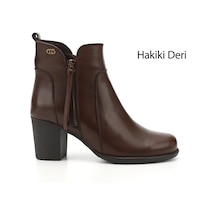 Gönderi(R) Gönderi R Kadın Kahve Antik Fermuarlı Kalın Topuklu Hakiki Deri Bot Gkzb13410406 Kahve