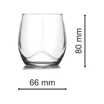 Aizona 6'lı Cam Su Ve Meşrubat Bardağı Seti - 250 Cc 66x80 Mm - Azn10 Açık Kırmızı