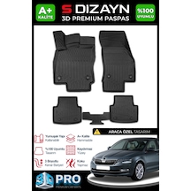 S-dizayn Skoda Octavia 3d Pro Havuzlu Paspas 2013-2020 A+ Kalite