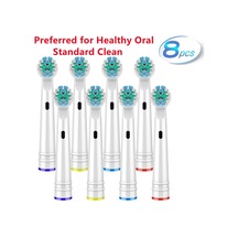 8 Adet Eb17-p-elektrikli Diş Fırçası Yedek Fırça Kafaları Memesi Braun Oral B 3d Beyazlatma Diş Fırçası Kafaları Toptan