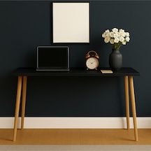 Konik Ayaklı 90x60 Çalışma Masası Siyah