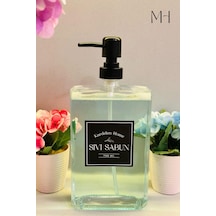 Makri Home 750 Ml Modern Ve Şık Tasarım Cam Sıvı Sabun & Deterjanlık Şeffaf