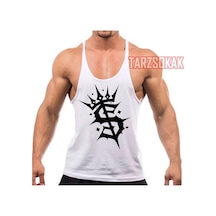 Tarzsokak Gym Tank Top Fitness Sporcu Atleti Gym24 Beyaz