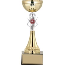 Odak Kupa - Small Kupalar - S-047 A - 31 Cm Altın - Beyaz
