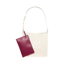 Calvin Klein Kadın Embem Mesh Bucket Çanta-14659 Krem