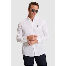U.s. Polo Assn. Erkek Beyaz Gömlek Basic 50332757-vr013