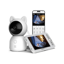 Bebek Kamerası Ekranlı 5"" Monitör Wifi Mobil Takip 360 Ptz Gece Görüş Sıcaklık Nem X7202 Diğer