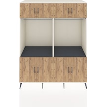 Kronos Gardrop 10 Raflı 8 Kapaklı 2 Askılı 176x59x221 Aytaşı-çam/antrasit Çam/antrasit