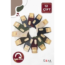 Kral Socks Çorap 12 Çift Kışlık Yün Çorap Lambswool Özel Kuzu Yünlü Kadınlar Için Termal Özellikli Asorti