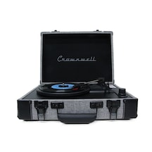 Crownwell 05 33-45-78 'lik Plak Çantalı Bluetooth Pikap Gri Özel