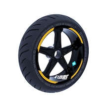 Double Stripe Tasarımlı Taksi Sarısı Jant Şeridi Sticker Çınar Extreme