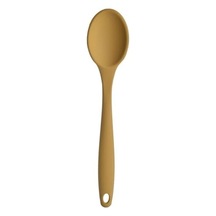 Silikon Servis Ve Yemek Hazırlama Kaşığı, Yumuşak Uç, Komple Silikon, 27 Cm, Sarı Kaşık, Yanmaz Yapışmaz, Tencere Çizmez, 1 Adet