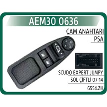 Aem Cam Açma Anahtarı Ön Sol Peugeot Expert Iıı-cıtroen Jumpy Iıı-fıat Scudo Iıı 07- Ayna Kumandalı 12 Fişli Aem30 0636 6554.zh 6554.zj 6490.p4 1499610898