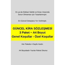 3 Paket, Güncel Kira Sözleşmesi.