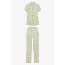Penti Çok Renkli Pink Bouquet Gömlek Pantolon Pijama Takımı