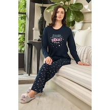 Kadın Aydoğan Pijama Takımı 240617 Lacivert Lacivert