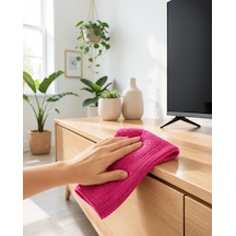 Çok Amaçlı Pembe Mikrofiber Bez Çizmeden Etkili Yüzey Temizliği 52774368