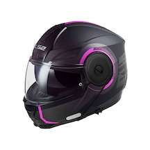 Ls2 Scope 2 Arch Çene Açılır Kask Siyah - Pembe