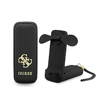 Guess Lisanslı 4g Büyük Metal Logolu 3 Kademeli Katlanabilir Aynalı Portatif Soğutucu El Fanı Siyah