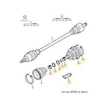 Aks Diş Körük 1400 Boxer Peugeot Cıtroen, Peugeot 3293.a1