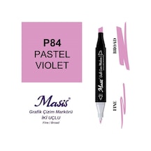 Çift Uçlu Marker Grafik Çizim Kalemi 84 Fuşya Menekşe