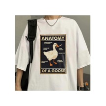 Tarzsokak Duck Anatomy Baskılı Beyaz Unisex Oversize