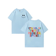 Flood Of Style Sıcak Satış Bu Bana Merhaba Ben Sorun Baskı T Shirt Erkekler Kadınlar Hip Hop Streetwear Mavi