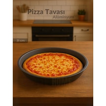 Jet's Home Pizza Tavası Alüminyum Pizza Tepsisi Yapışmaz Lahmacun Pide Tavası 31 Cm siyah Jet's Home Pizza Tavası Alüminyum Pizza Tepsisi Yapışmaz Lahmacun Pide Tavası 31 Cm siyah