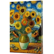 Van Gogh 10 Ayçiçekleri Çizgili Defter Yan Baskılı Siyah Van Gogh 10 Ayçiçekleri Çizgili Defter Yan Baskılı Siyah