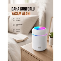 Usb Girişli Taşınabilir Mini Nemlendirici 300ml Su Hazneli Siyah