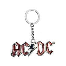 Ac/dc Anahtarlık Zincirli Metal Tasarım, Rock Müzik Aksesuarı, Unisex