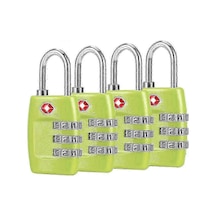 Bagaj Kilitleri 4'lü Paket - 3 Haneli Şifreli Kilitler - Bavull