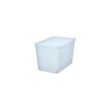 Ikea Rykta Kapaklı Kutu, Şeffaf Gri-mavi, 24x36x23 Cm/14.5 Lt Açık Mavi