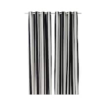 Ikea Slanhöstmal Fon Perde 145x300 Cm Beyaz-siyah Beyaz - Siyah