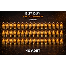 4w 2700k Rustik Ampul Amber 40 Adet