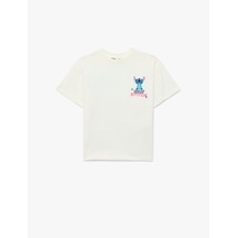 Koton Stitch Baskılı Kısa Kollu Pamuklu Bisiklet Yaka Lisanslı Tişört Ekru 6skg10325ak Ekru Koton Stitch Baskılı Kısa Kollu Pamuklu Bisiklet Yaka Lisanslı Tişört Ekru 6skg10325ak Ekru