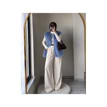 Verymoda Tüylü Yelek Vmf1567 Mavi