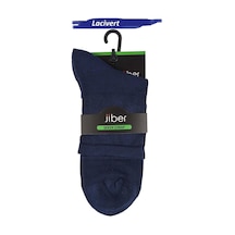 Jiber Erkek Bambu Uzun Lastiksiz Şeker Çorap 5999 - 6 Adet Lacivert