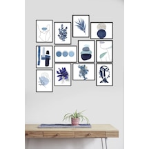 Tablo Duvar Tabloları Mavi Temalı Tablo Modelleri Salon Için Moder Tablolar 12 Adet 15x20 Cm Çok Renkli - 670299980 Çok Renkli