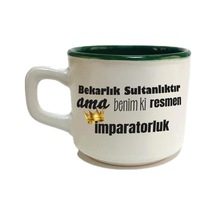 Mor Mürekkep Bekarlık Sultanlıktır Ama Baskılı Yeşil Venüs Kupa