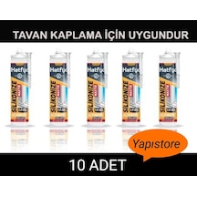 ✅10.Adet Hatfix Slikonize Mastik Tavan Kaplama Yapıştırıcı Çok Renkli