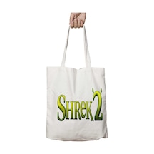 Art Hediye Shrek 2 İki Tarafı Kalıcı Baskılı Yıkanabilir Okul Plaj Omuz Bez Çantası Çok Renkli