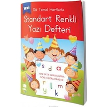 Dik Temel Harflerle Standart Renkli Yazı Defteri Ema